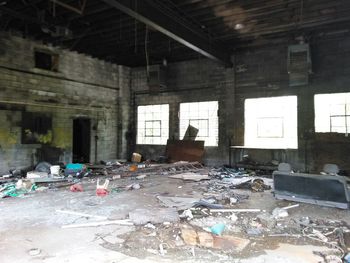 Interior of abandoned building
