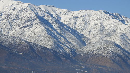 Snow covered mountains against sky