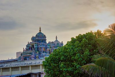 View of temple building against sky