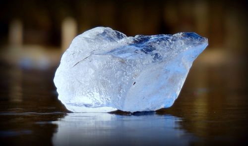 Close-up of ice chunk