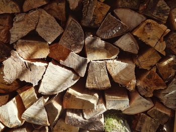 Full frame shot of logs