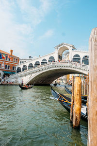 Arch bridge over canal