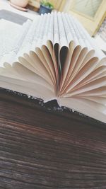 Close-up of books on table