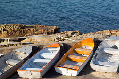 Boats in sea