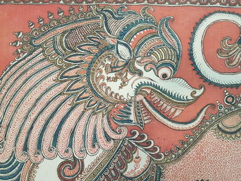 Close up view of dragon