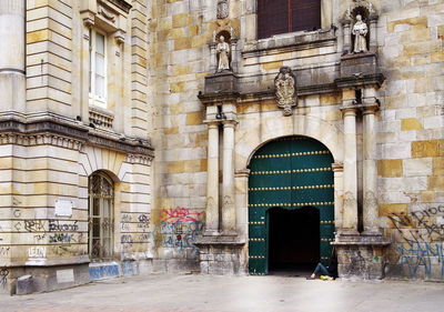 Entrance of historic building