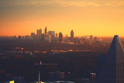 Cityscape at sunset