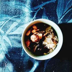 High angle view of breakfast in bowl