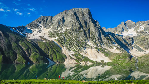 Panoramic view of mountains against sky