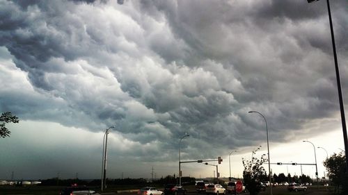 Road against cloudy sky