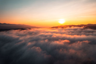 Scenic view of cloudscape during sunset