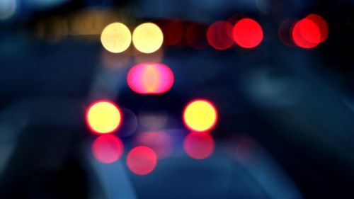 Defocused lights at night