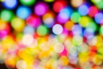 Defocused image of lights