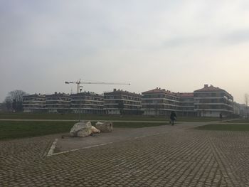 Built structures against the sky