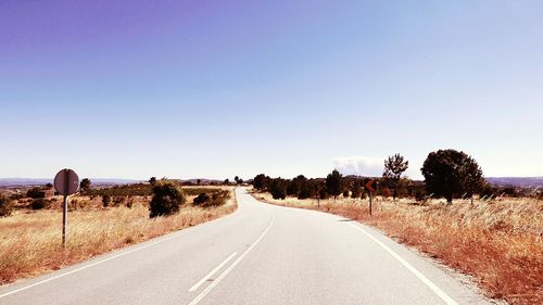 Country road along landscape