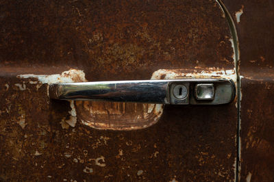 Close-up of old rusty door