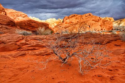 Rock formations on land