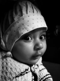 Close-up portrait of cute baby