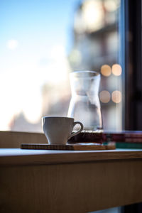 Close-up of coffee on table