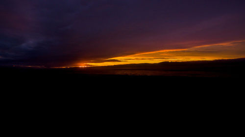 Scenic view of dramatic sky during sunset