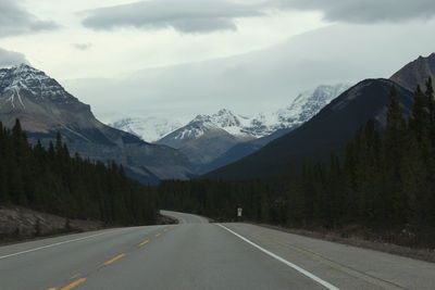 Country road passing through mountains