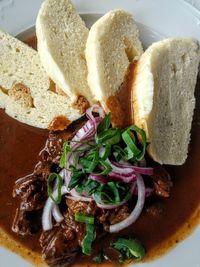 Close-up of food in plate