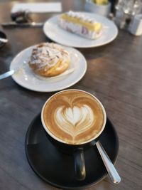 Close-up of coffee on table