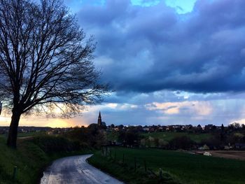 Scenic view of dramatic sky during sunset