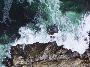 Close-up of waterfall