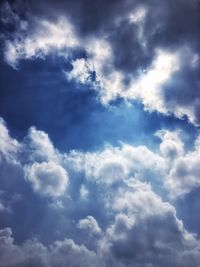 Low angle view of clouds in sky