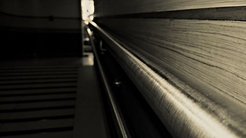 High angle view of escalator