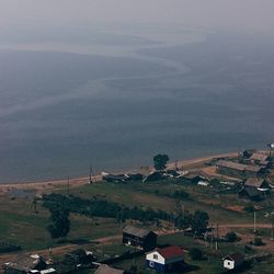 High angle view of sea