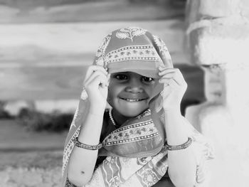 Portrait of girl looking away