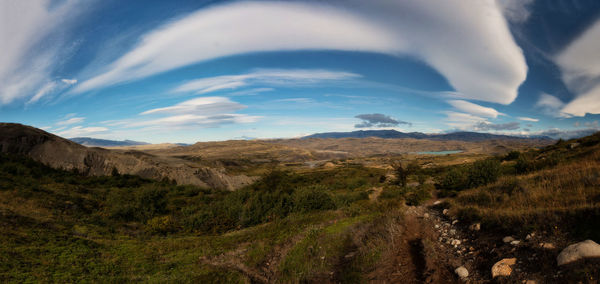 Scenic view of landscape against sky