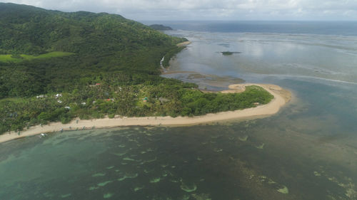 High angle view of sea shore