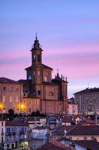 Old town during a winter morning dawn