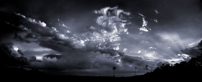 Low angle view of lightning in sky