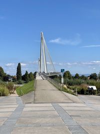 View of bridge against cloudy sky