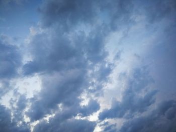 Low angle view of clouds in sky