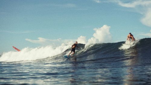 Man surfing in sea