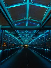 Illuminated ceiling at night