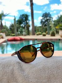 Close-up of sunglasses