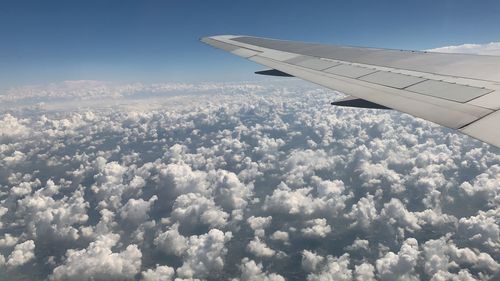 Aerial view of cloudscape against sky