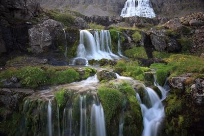 River flowing through rocks