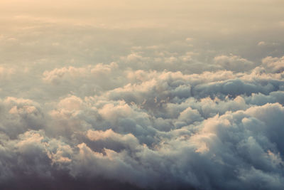 Aerial view of cloudy sky