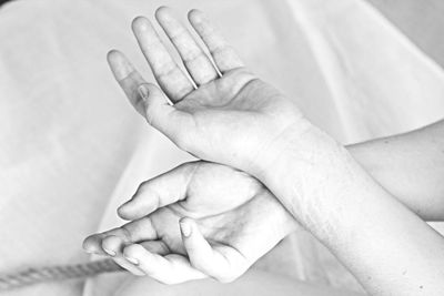 Close-up of cropped hand