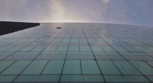 Low angle view of modern building against sky