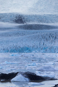 Scenic view of frozen sea