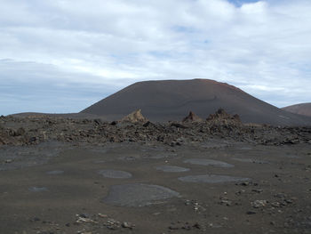 Scenic view of desert against sky