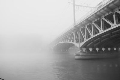 Bridge over river against sky